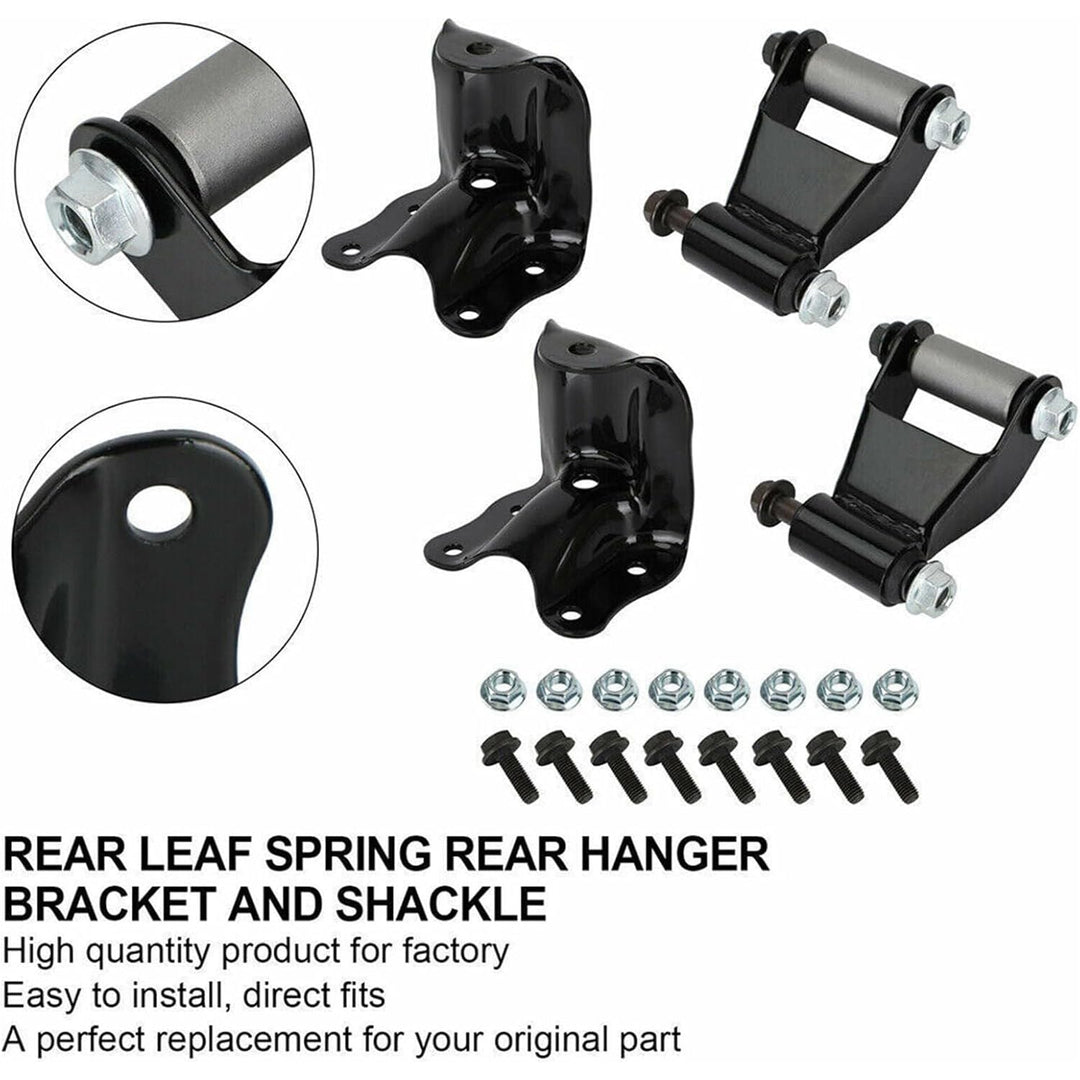 Wocch 722 - 001 722 - 010 Rear Leaf Spring Bracket Repair Kit Fits for Ford Ranger 1983 - 2011, Mazda B2300/ B3000/ B4000 1994 - 2010, Mazda B2500 1998 - 2001, Rear Leaf Spring Hanger Shackle Bracket - Just Closeouts Canada Inc.