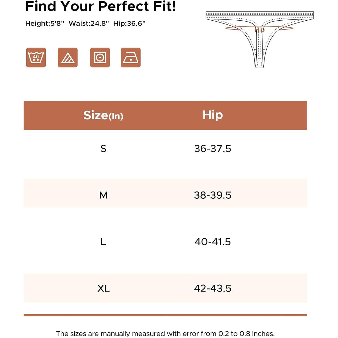 Women's Black Cotton Thongs, 5-Pack, Large - Just Closeouts Canada Inc.X004OV0ZBB