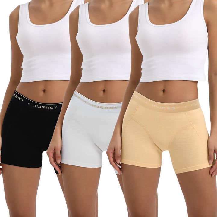 Women's Cotton Boxer Briefs, Basic, 3-Pack, Medium - Just Closeouts Canada Inc.X003Y7ELYX