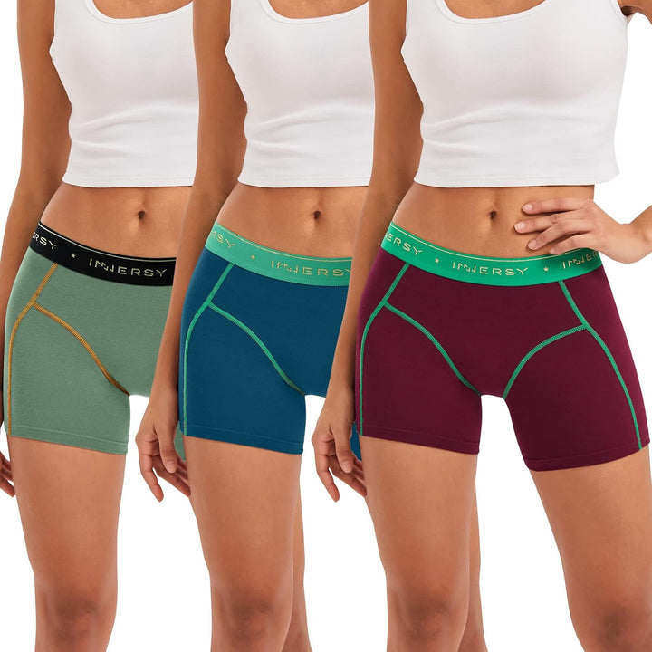 Women's Cotton Boxer Briefs, Retro Red & Green, 3-Pack, 4XL - Just Closeouts Canada Inc.X004TLPFVV
