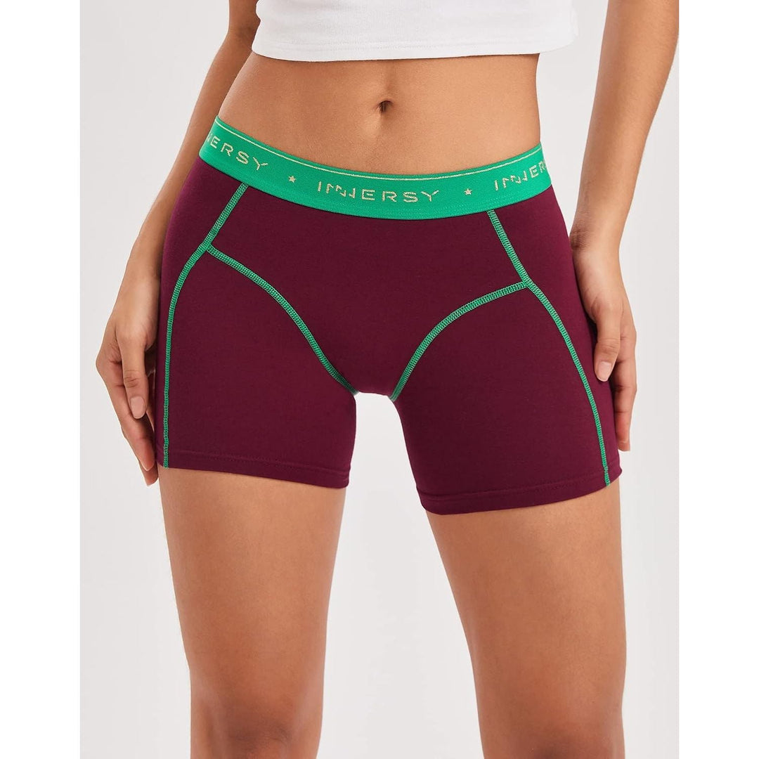 Women's Cotton Boxer Briefs, Retro Red & Green, 3-Pack, 4XL - Just Closeouts Canada Inc.X004TLPFVV