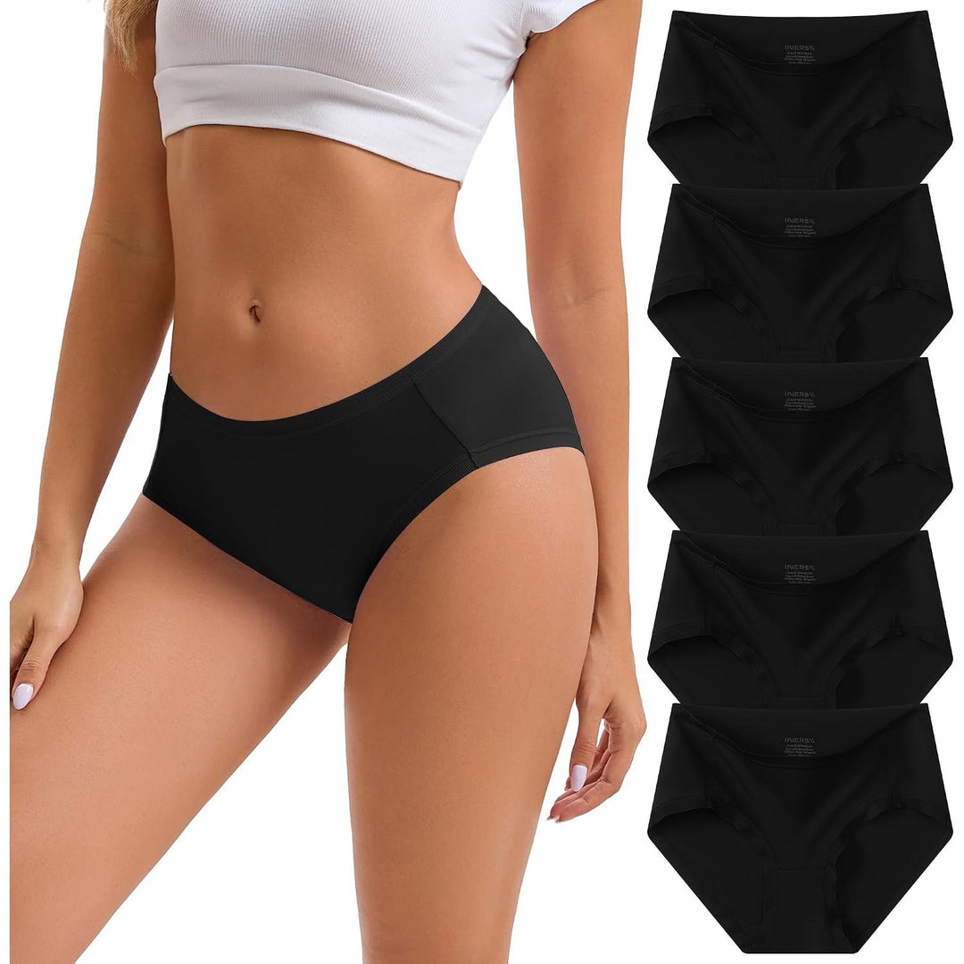 Women's Cotton-Modal Hipster Underwear, Black, 5-Pack, XS - Just Closeouts Canada Inc.X003AU42T3