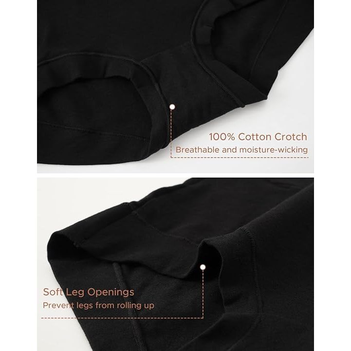 Women's High-Waist Cotton Boxer Shorts Comfortable Boyshorts Underwear 4-Pack XXL - Just Closeouts Canada Inc.X004L79YVZ