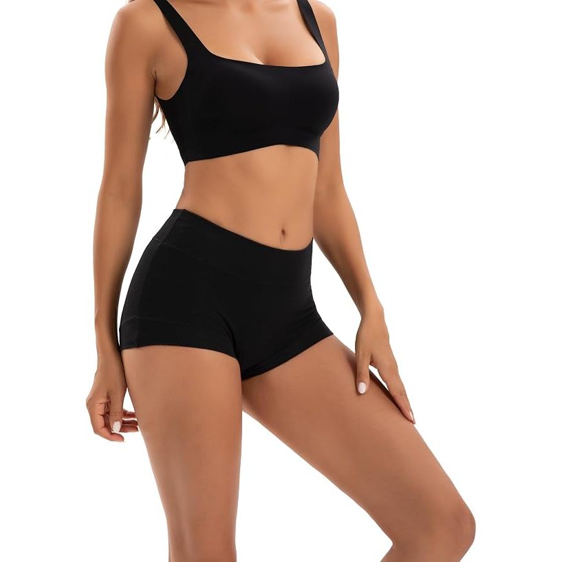 Women's High-Waist Cotton Boxer Shorts Comfortable Boyshorts Underwear 4-Pack XXL - Just Closeouts Canada Inc.X004L79YVZ