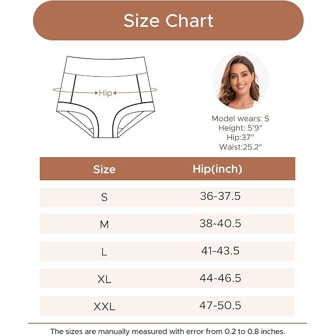 Women's High-Waist Cotton Boxer Shorts Comfortable Boyshorts Underwear 4-Pack XXL - Just Closeouts Canada Inc.X004L79YVZ