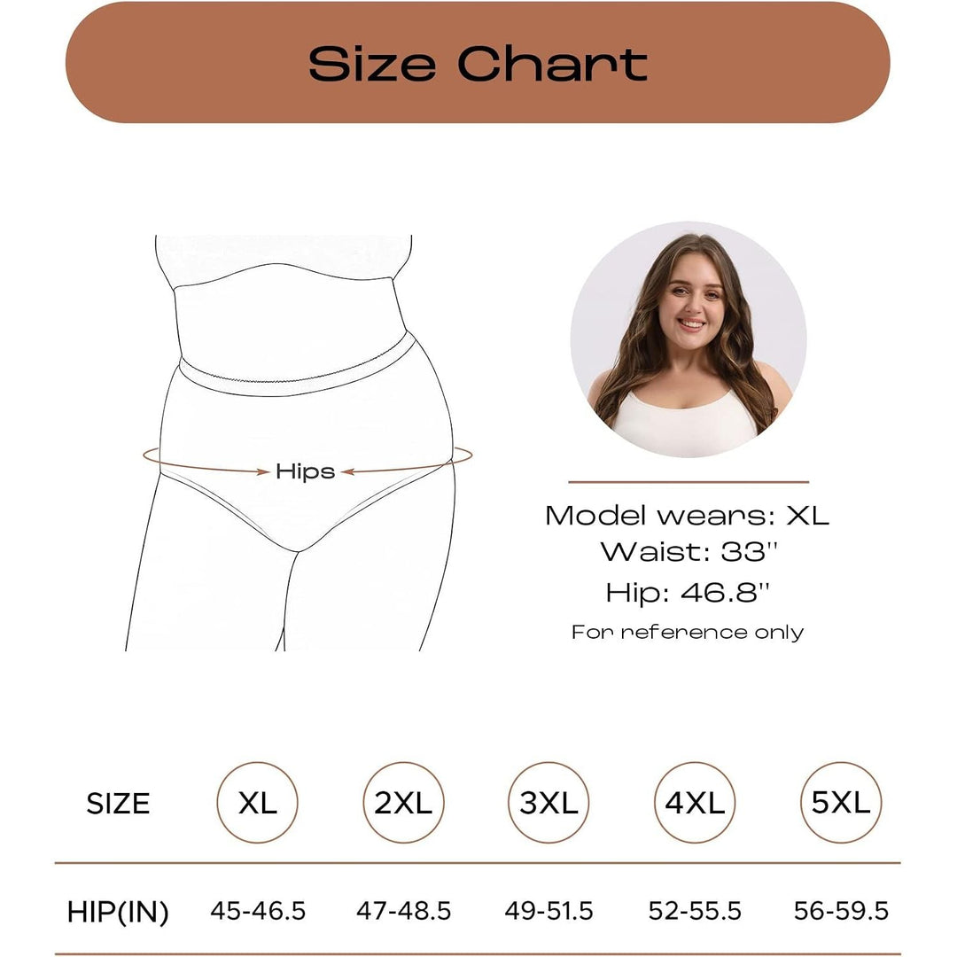 Women's Mint Sky High-Waisted Cotton Briefs, 5-Pack, XXL - Just Closeouts Canada Inc.X003SK6Y4V
