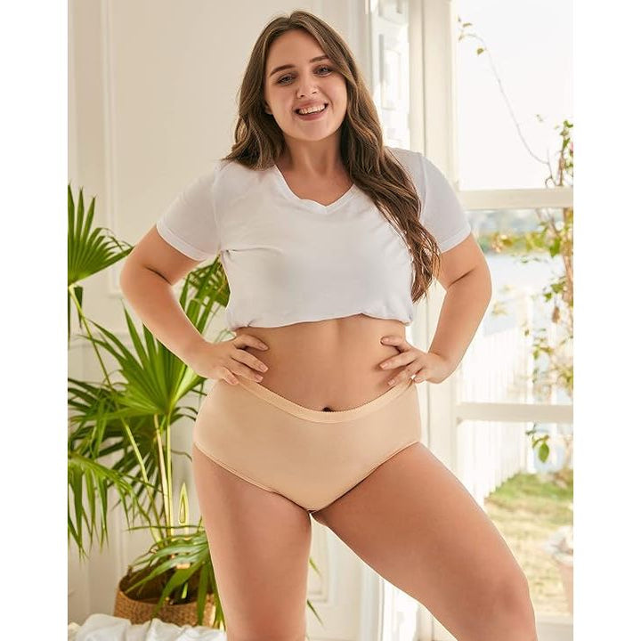 Women's Plus Size Underwear Cotton Stretchy High Waisted Briefs 5-Pack XXL - Just Closeouts Canada Inc.X003SJSIFP