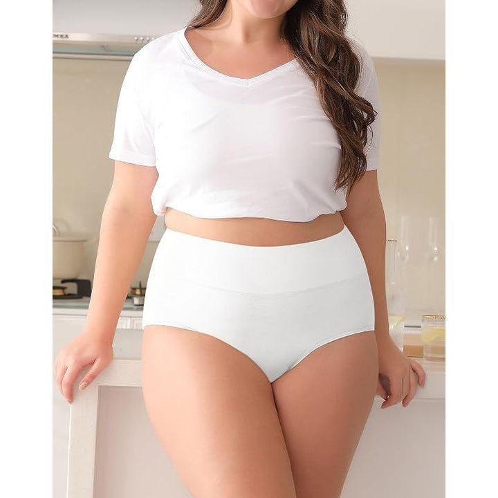 Women's Plus Size XL-5XL Full Coverage Underwear High Waisted Cotton Panties 4-Pack 4XL - Just Closeouts Canada Inc.X004HPW391
