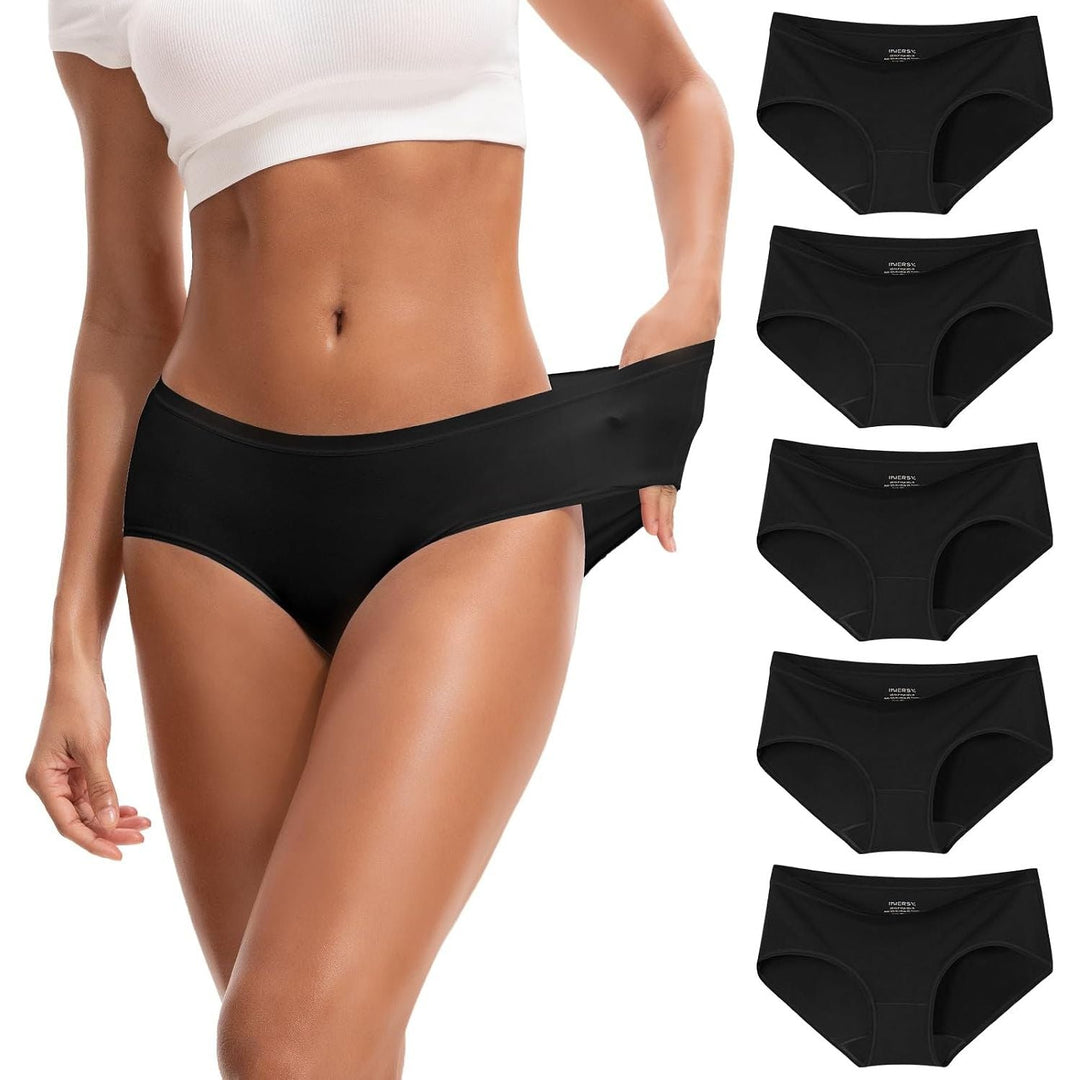 Women's Soft Modal Hipster Underwear, Black, 5-Pack, XXL - Just Closeouts Canada Inc.X003AU61ZB