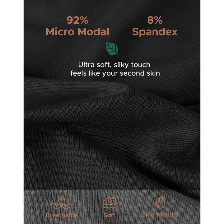 Women's Soft Modal Hipster Underwear, Black, 5-Pack, XXL - Just Closeouts Canada Inc.X003AU61ZB