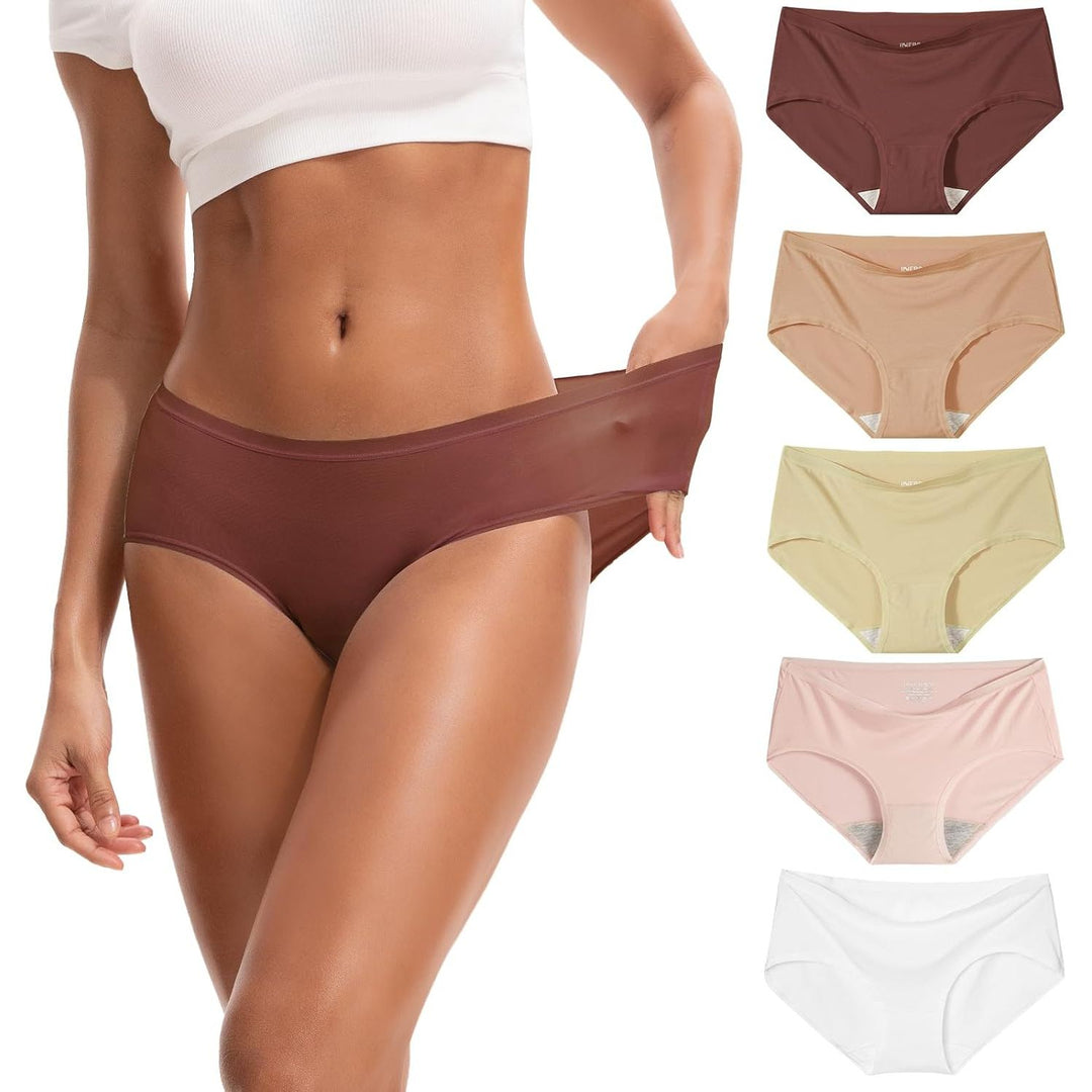 Women's Soft Modal Hipster Underwear, Coffee, 5-Pack, XXL - Just Closeouts Canada Inc.X00416W3MX