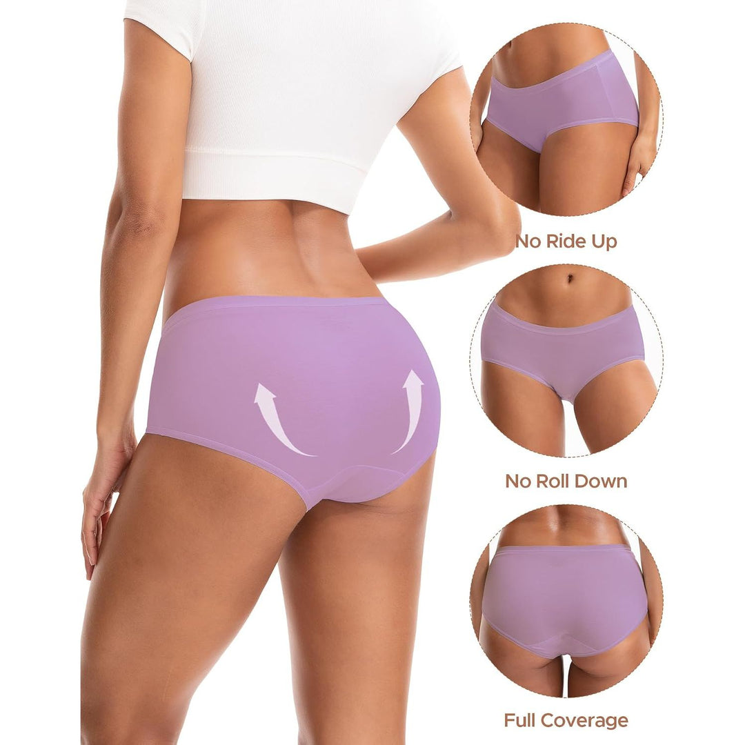 Women's Soft Modal Hipster Underwear, Grape, 5-Pack, Small - Just Closeouts Canada Inc.X003THT9J5
