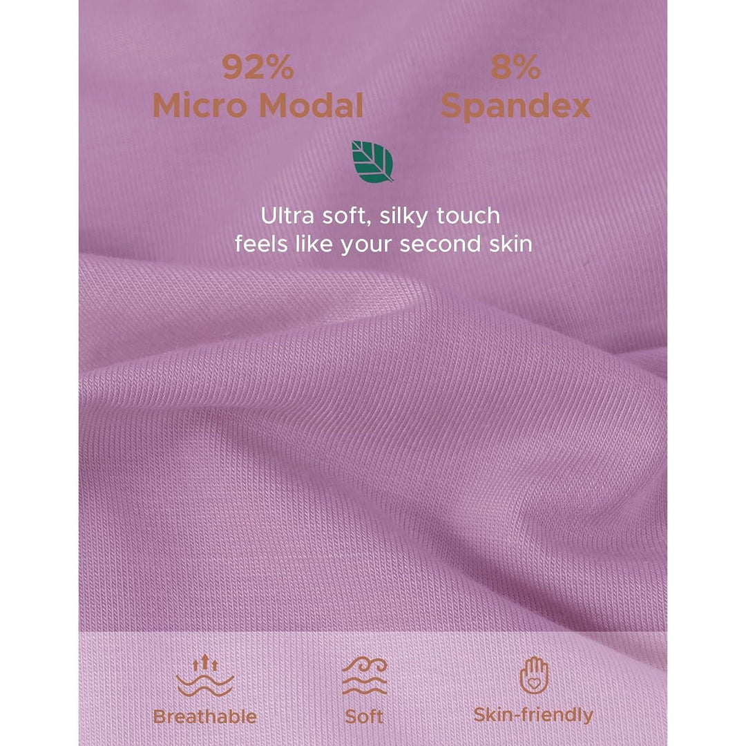 Women's Soft Modal Hipster Underwear, Grape, 5-Pack, Small - Just Closeouts Canada Inc.X003THT9J5