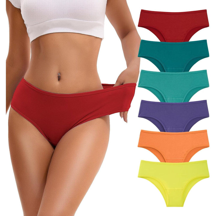 Women's Sugar Cotton Cheeky Hipster Underwear, 6-Pack, XL - Just Closeouts Canada Inc.X004BTSIRJ
