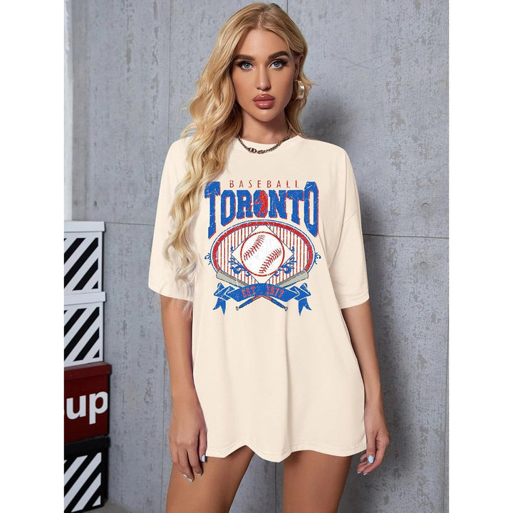 Women's Toronto Baseball Graphic T-Shirt, Apricot, XXL - Just Closeouts Canada Inc.X004Y6F29L