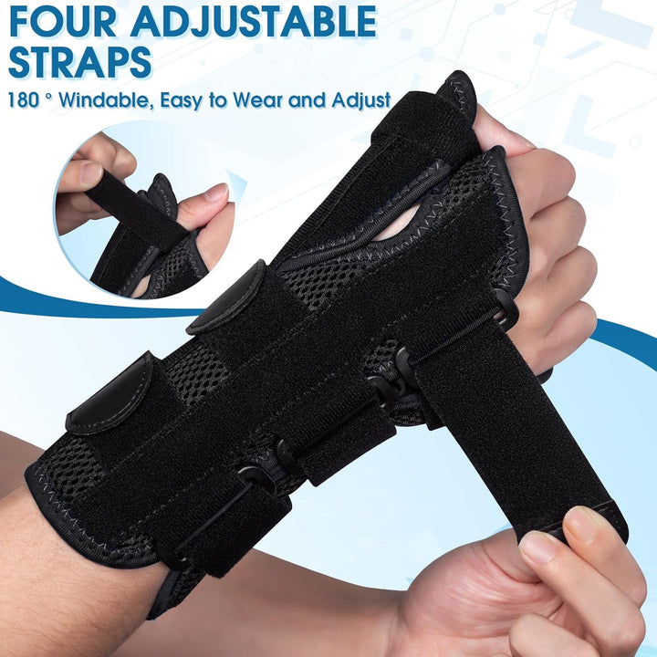 Wrist Brace with Thumb Support,Thumb Spica Splint Left Hand for De Quervain's Tenosynovitis Splint,Wrist and Thumb Brace for Women/Men One Size Adjustable (Black Left Hand) - Just Closeouts Canada Inc.X003W5ZCMH