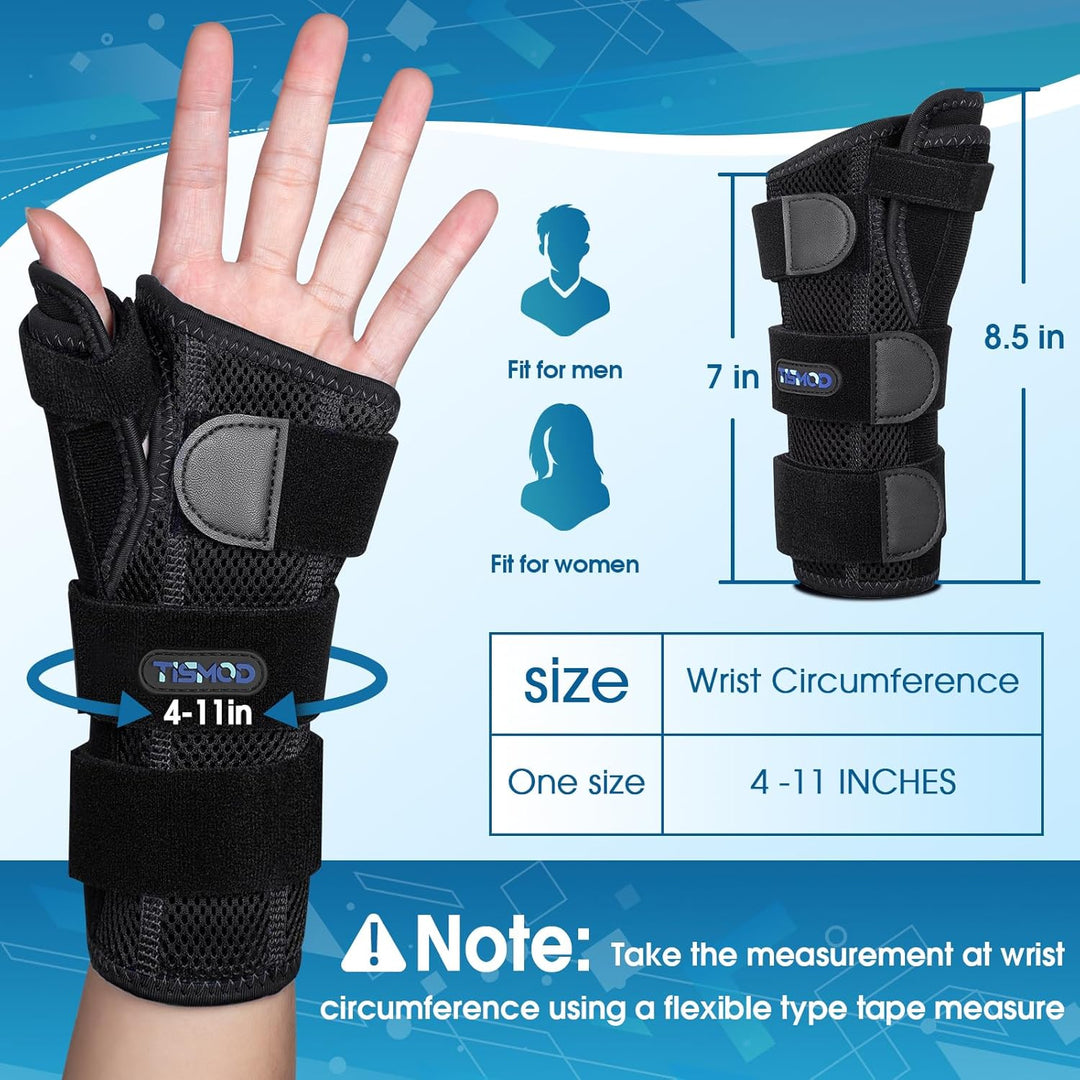 Wrist Brace with Thumb Support,Thumb Spica Splint Left Hand for De Quervain's Tenosynovitis Splint,Wrist and Thumb Brace for Women/Men One Size Adjustable (Black Left Hand) - Just Closeouts Canada Inc.X003W5ZCMH