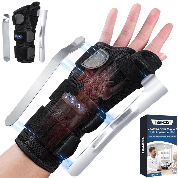 Wrist Brace with Thumb Support,Thumb Spica Splint Left Hand for De Quervain's Tenosynovitis Splint,Wrist and Thumb Brace for Women/Men One Size Adjustable (Black Left Hand) - Just Closeouts Canada Inc.X003W5ZCMH