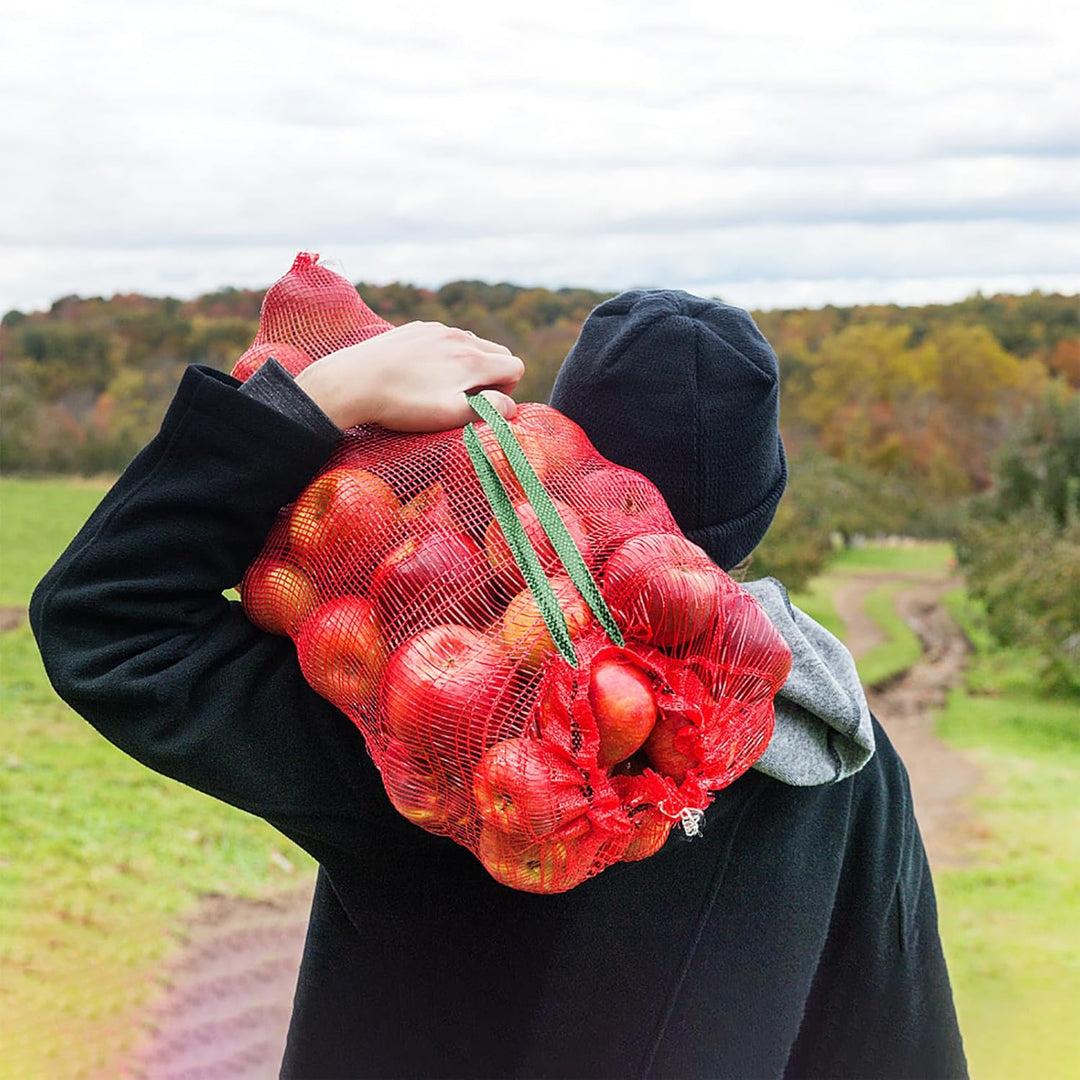 WUWEOT 50 Pack Mesh Onion Bags, 31"×19" Mesh Produce Bags, Breathable Vegetable Bags, Reusable Storage Washable Net Bags with Drawstring for Onions Potatoes Citrus Crawfish - Just Closeouts Canada Inc.