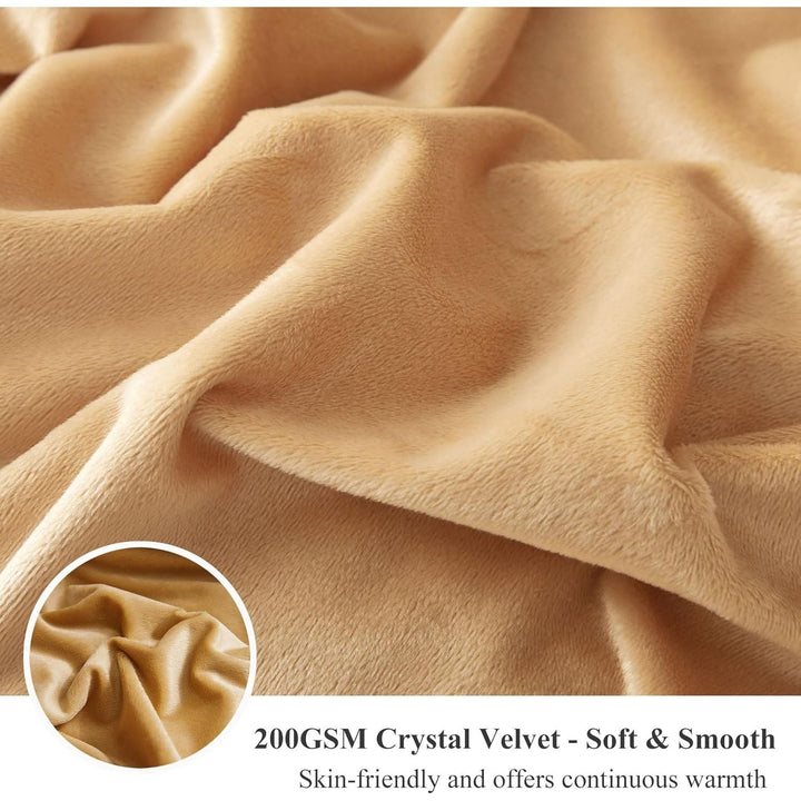 XeGe Luxury Faux Fur Leopard Print Throw Blanket, Soft 50x60 Cheetah Print Fluffy Blanket Throw, Shaggy Plush Decorative Couch Blanket, Cute Furry Animal Throw Fuzzy Blanket for Sofa Bed - Just Closeouts Canada Inc.