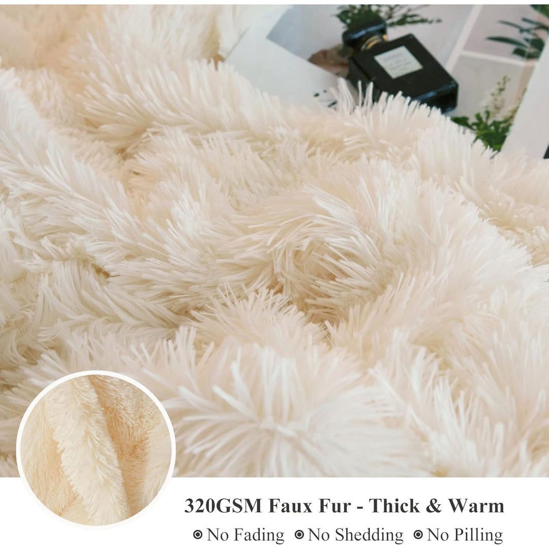 XeGe Luxury Shaggy Faux Fur Body Pillow Cover, Fluffy Bed Pillow Case with Zipper Closure, Soft Decorative Plush Long Pillow Sham, Fuzzy Hug Pillow for Home Bedroom Pregnant Women 20"x54" - Just Closeouts Canada Inc.