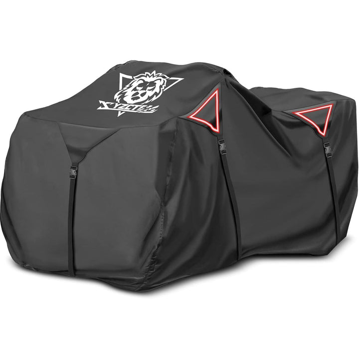 XYZCTEM Premium ATV Cover, Outdoor Protection Against Water, UV, Wind. Quad Cover for Can - am,Suzuki,Kawasaki, Honda, Yamaha, Polaris,and More.4 Wheeler Accessories with Thickened Straps(Black,88" L) - Just Closeouts Canada Inc.