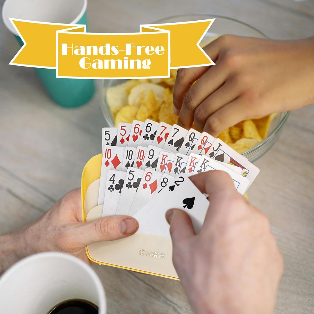 Yellow Three-Slot Playing Card Holders, 4-Pack - Just Closeouts Canada Inc.X004RUHV75