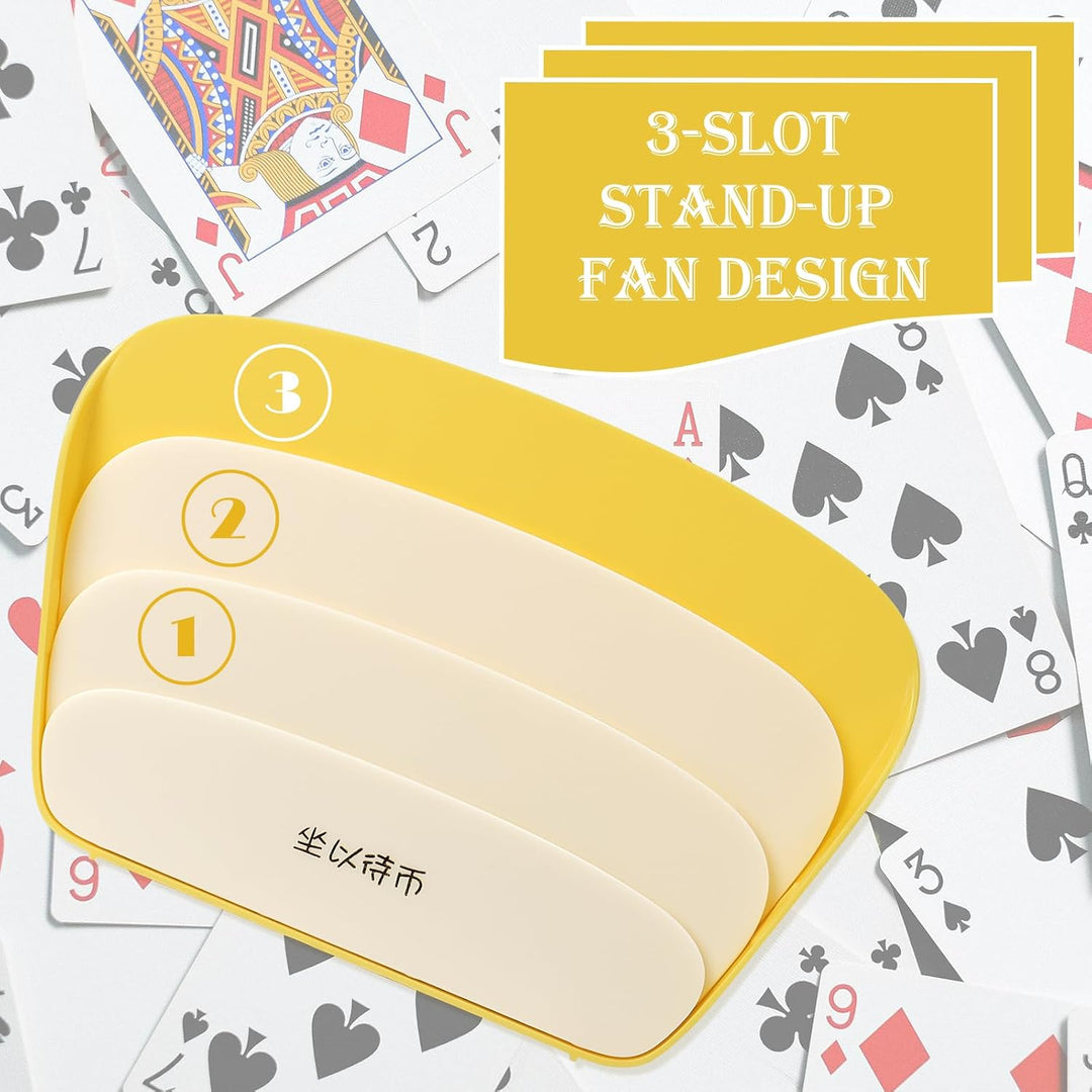 Yellow Three-Slot Playing Card Holders, 4-Pack - Just Closeouts Canada Inc.X004RUHV75