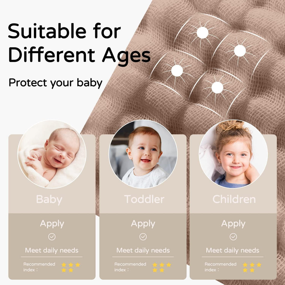 Yoofoss Hooded Baby Towels for Newborn 2 Pack 100% Muslin Cotton Baby Bath Towel with Hood for Babies, Infant, Toddler and Kids, Large 32x32Inch, Soft and Absorbent Newborn Essential - Just Closeouts Canada Inc.