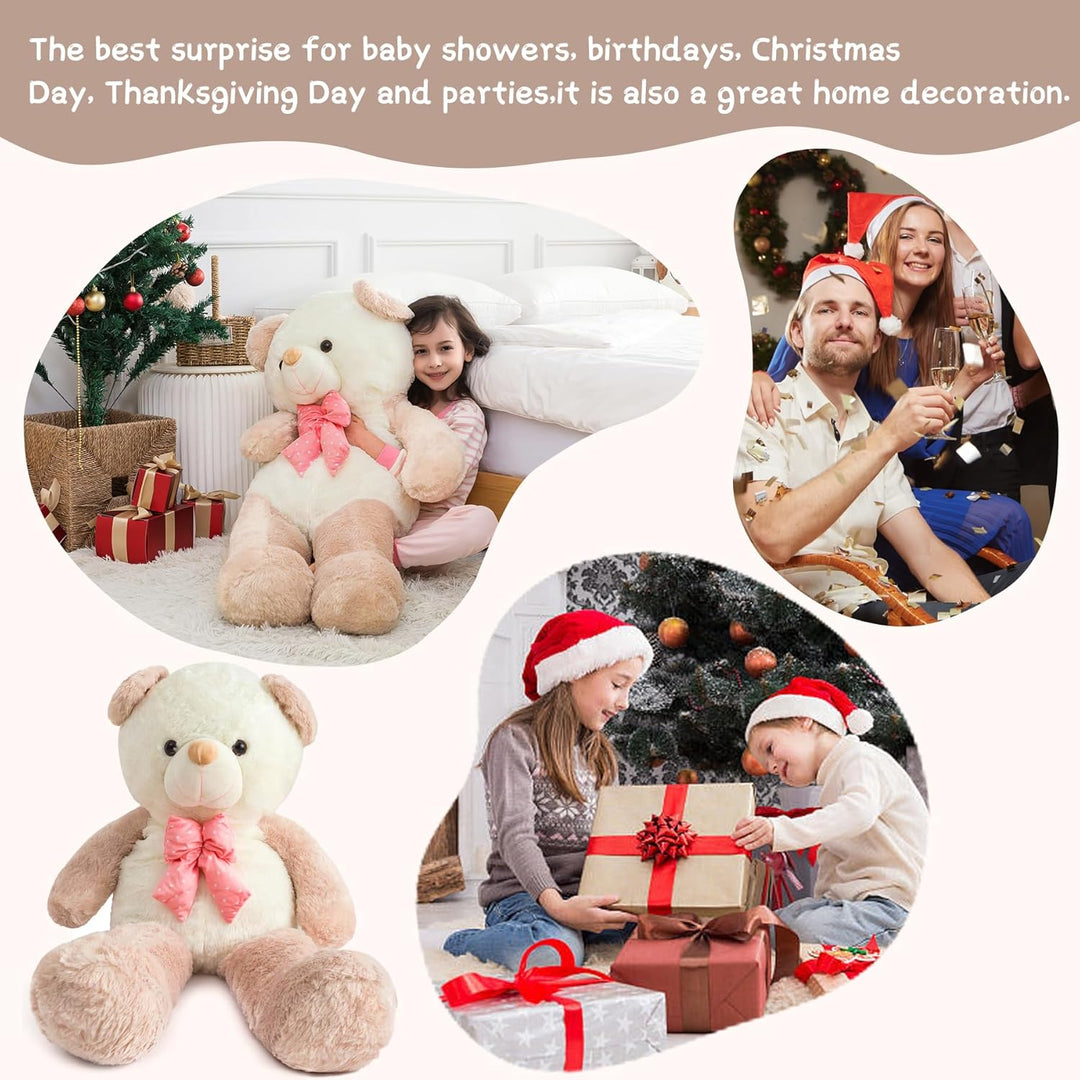 ZGXIONG Giant Teddy Bear Big Size 4 Feet Valentines Day Teddy Bear Giant Stuffed Animal Big Teddy Bear Large Stuffed Animals Giant Plush Toy Big Stuffed Animal Teddy Bears for Girlfriend Gifts 47 Inch - Just Closeouts Canada Inc.