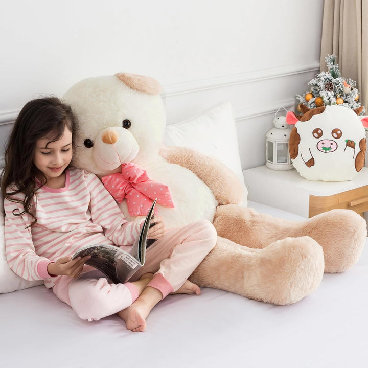 ZGXIONG Giant Teddy Bear Big Size 4 Feet Valentines Day Teddy Bear Giant Stuffed Animal Big Teddy Bear Large Stuffed Animals Giant Plush Toy Big Stuffed Animal Teddy Bears for Girlfriend Gifts 47 Inch - Just Closeouts Canada Inc.