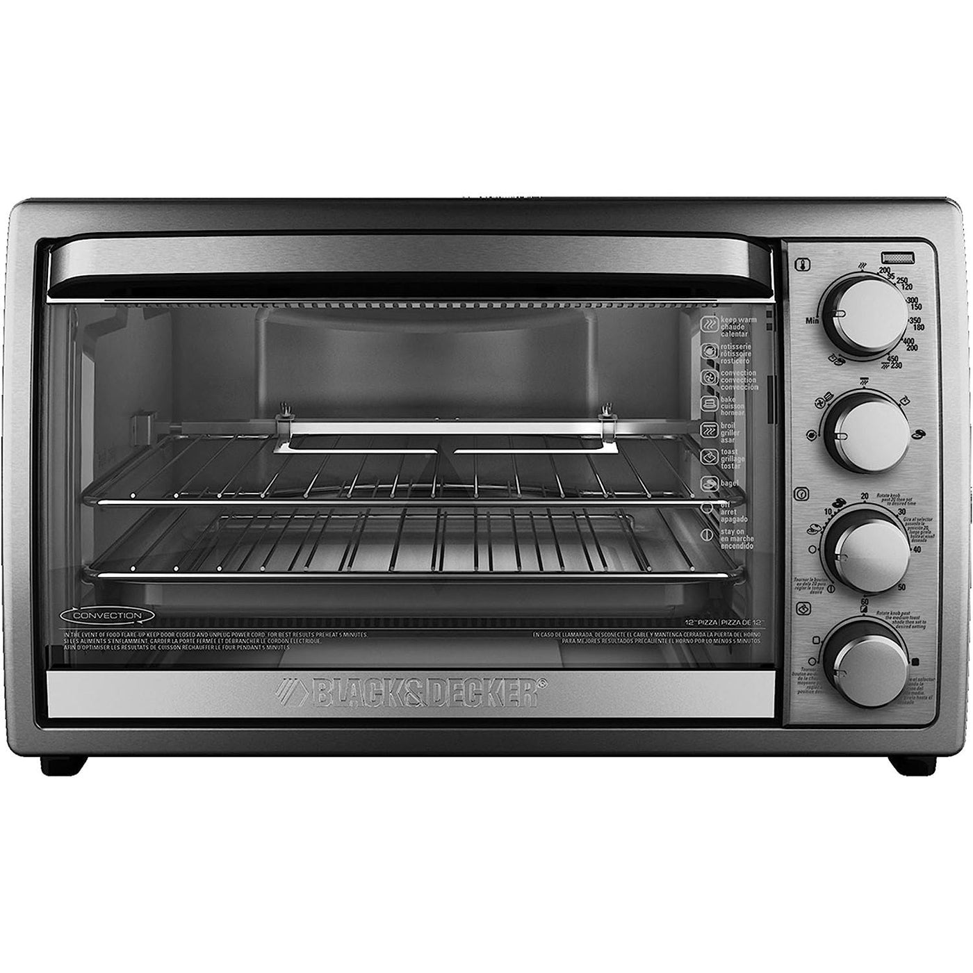 Black + Decker Rotisserie Toaster Oven, 6 Slice, 5 Functions, TO4314SSD - Just Closeouts Canada Inc.050875810051