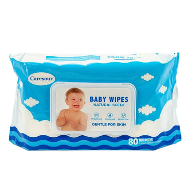 Caresour Baby Wipes Natural Scent 80 Wipes - Just Closeouts Canada Inc.860003704707