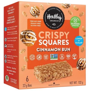 Healthy Crunch Cinnamon Bun Crispy Squares, 132g - Just Closeouts Canada Inc.665081002741