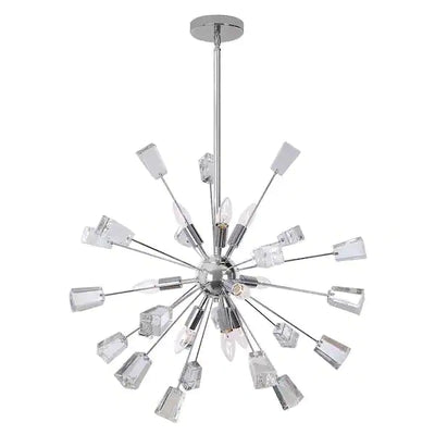 Kimberly 9-Light Crystal and Chrome Sputnik Chandelier - Just Closeouts Canada Inc.092903917141