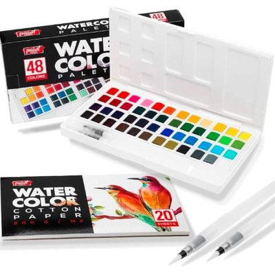 Paint Mark Watercolor Palette Set, 48 Colors & 2 Blending Brush Pens - Just Closeouts Canada Inc.x002h6i5g7