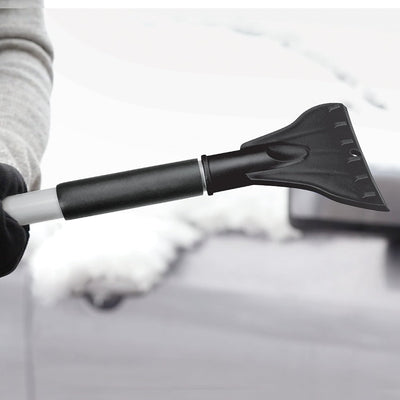 Snow Joe SJBLZD-LED-BLK 4-In-1 Telescoping Snow Broom + Ice Scraper | 18-Inch Foam Head | Headlights (Black) - Just Closeouts Canada Inc.810829026651