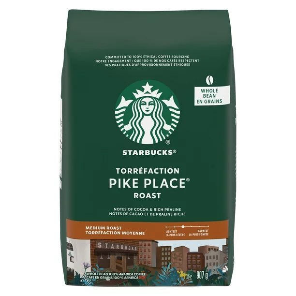 Starbucks Pike Place Roast Coffee Whole Bean, 907g - Just Closeouts Canada Inc.00762111464101