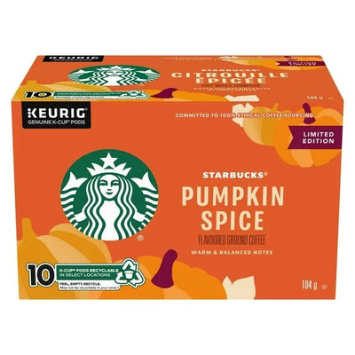 Starbucks Pumpkin Spice Ground Coffee K-Cup Pods, 10ct - Just Closeouts Canada Inc.00762111311122