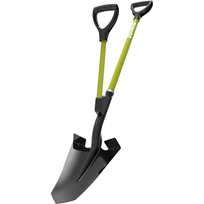 Sun Joe SJ-SHLV07 Strain-Reducing Spear Head Digging Shovel w/Spring Assisted Handle, Green - Just Closeouts Canada Inc.842470108325