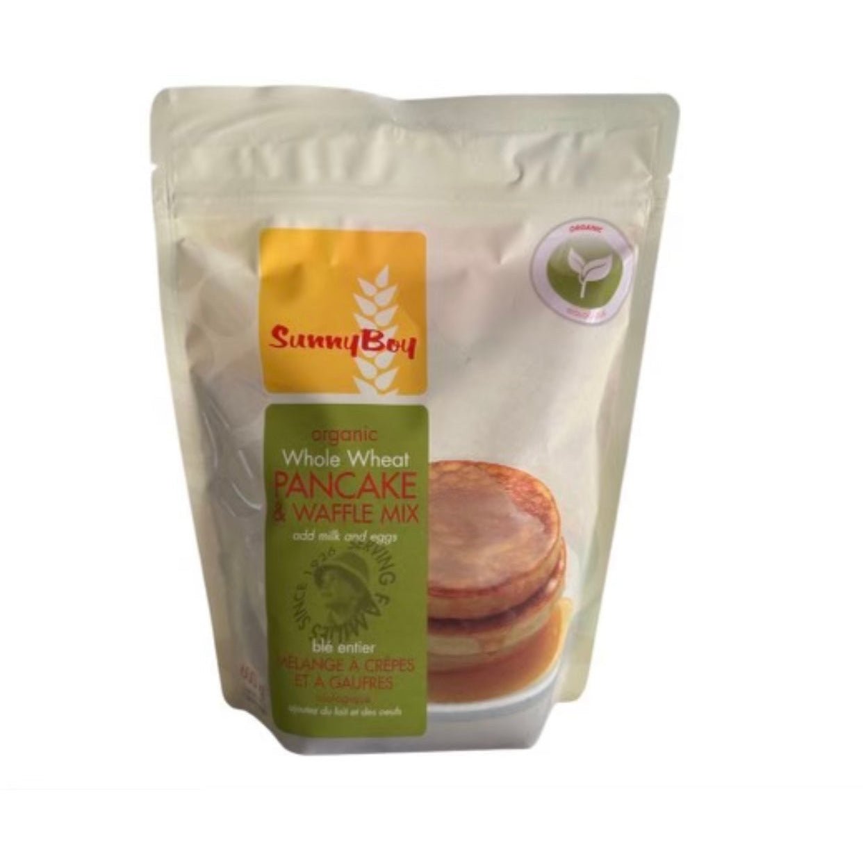 SunnyBoy Organic Whole Wheat Pancake and Waffle Mix, 600g - Just Closeouts Canada Inc.057423650039