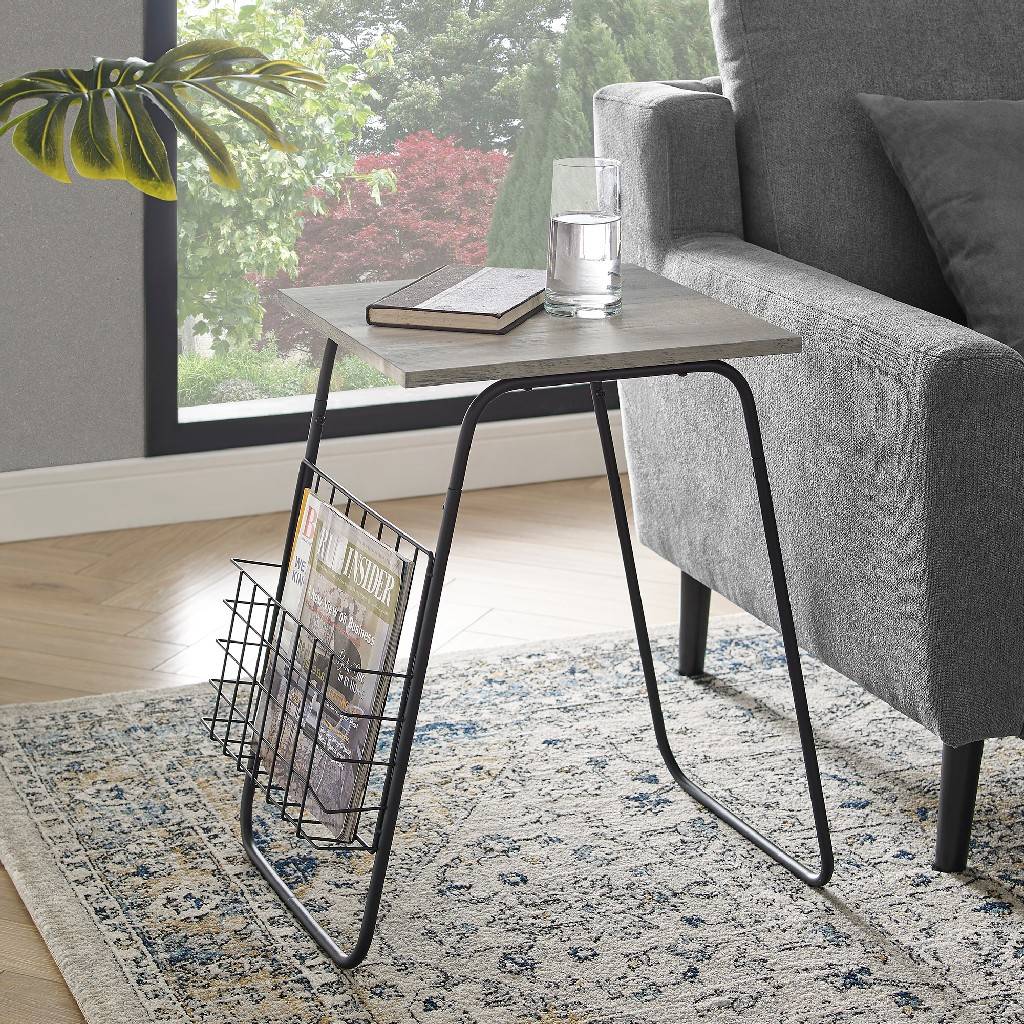 Walker Edison 16" Modern Side Table w/ Magazine Holder in Grey Wash, AF16APRSTGW - Just Closeouts Canada Inc.840035320717