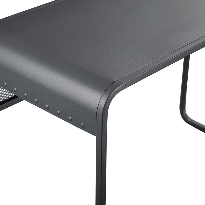 Walker Edison 42 inch Metal Desk with curved top in Gun Metal Grey, DM42CURGY - Just Closeouts Canada Inc.842158140906